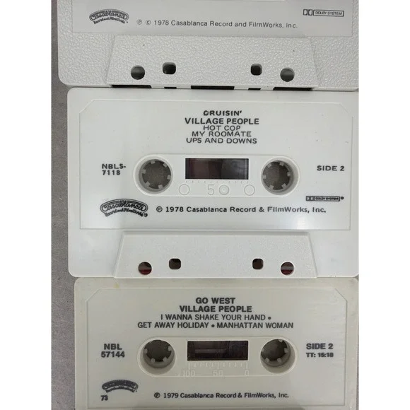 Village People Cassette Tape Lot Macho Man Cruisin Go West Vintage Disco 70s - Picture 4 of 4